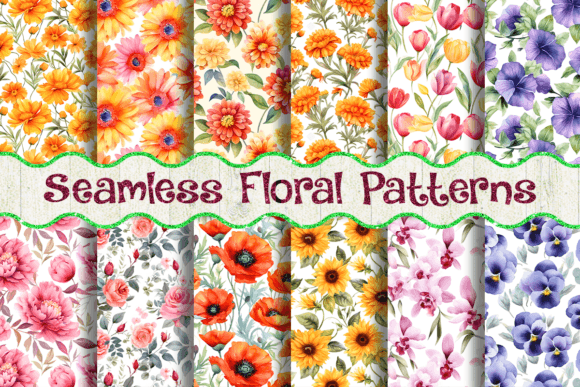 Download Seamless Flowers Patterns - Pattern Collection