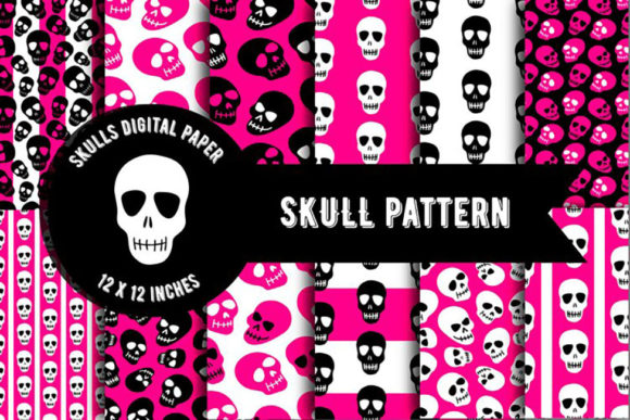 Download Skull Digital Paper, Halloween Pattern - Pattern Collection