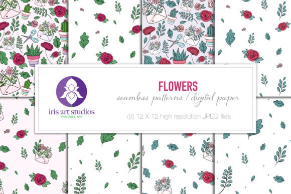 Download Seamless Flowers Pattern, Digital Paper - Pattern Collection