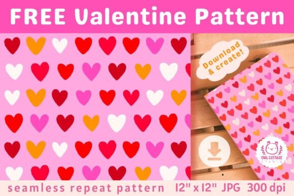 Download FREE Pink Valentine Seamless Pattern - Pattern Collection