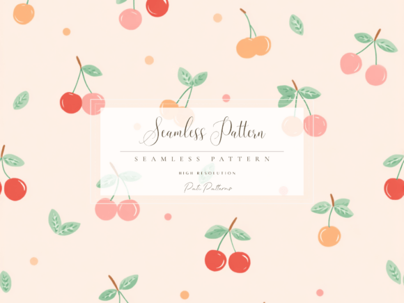 Download Cherry Seamless Pattern PNG for Kids and Summer Crafts - Pattern Collection