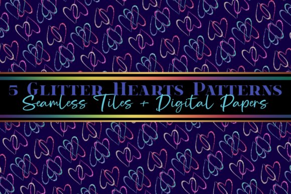 Download Glitter Hearts Valentines PNG Pattern - Pattern Collection