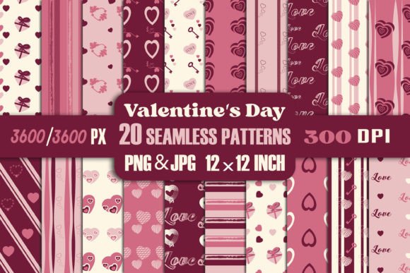Download Seamless Pattern Valentine's Day - JPEG - Pattern Collection