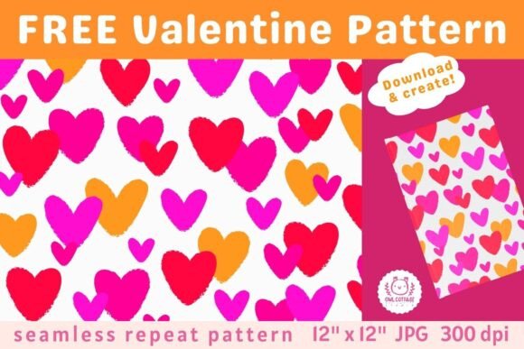 Download FREE Valentine Hearts Seamless Pattern - Pattern Collection