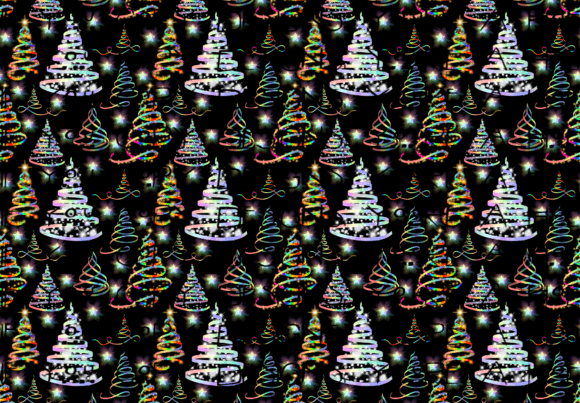 Download Seamless Rainbow Christmas Tree Pattern - Pattern Collection