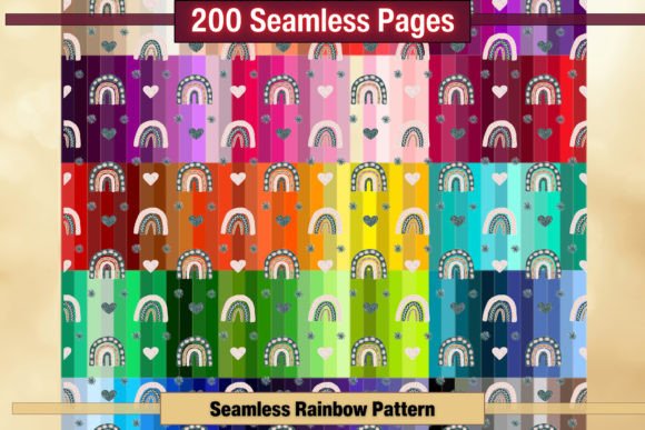 Download Seamless Rainbow Pattern Papers Pack - Pattern Collection