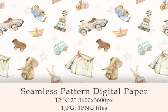 Download Watercolor Kids Seamless Pattern - Pattern Collection