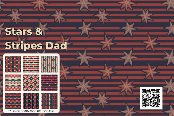 Download Stars &amp; Stripes Dad Pattern Set - Pattern Collection