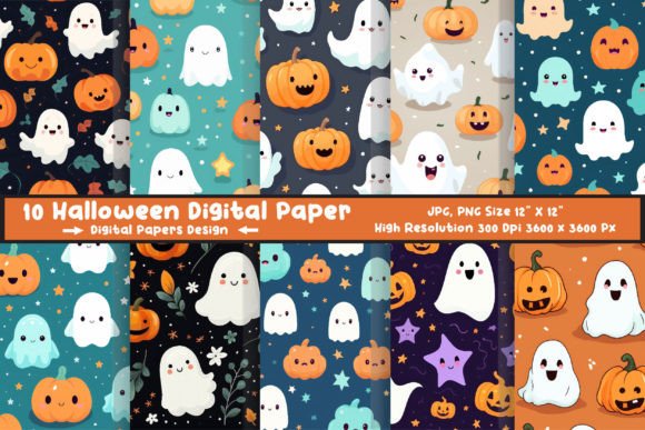 Download Halloween Pattern Digital Paper Pack - Pattern Collection