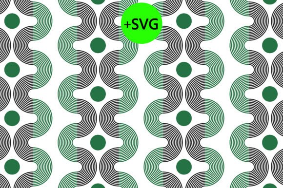 Download Boho Striped Ogee Ovals Green Pattern - Pattern Collection
