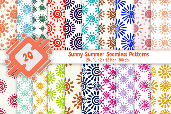 Download Sunny Summer Seamless Patterns - Pattern Collection