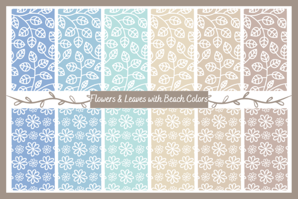 Download Seamless Flowers and Leaves Patterns - Pattern Collection
