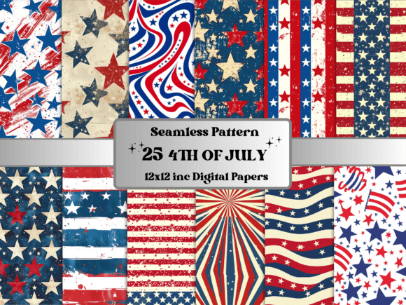 Download Seamless 4th of July Patriotic Pattern - Pattern Collection