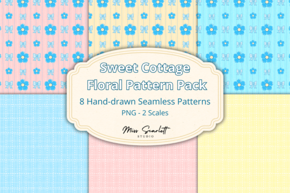 Download Sweet Cottage Floral Pattern Pack PNG - Pattern Collection