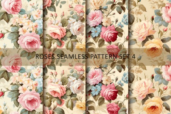 Download Roses and Buds Seamless Repeat Pattern - Pattern Collection