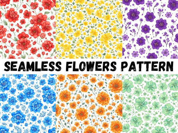 Download Seamless Flowers Background Pattern - Pattern Collection