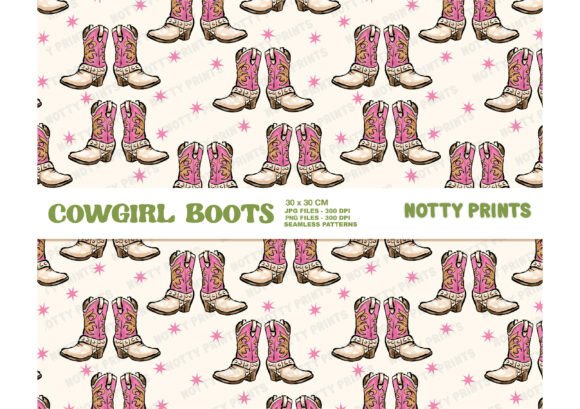 Download Trendy Cowgirl Boots Seamless Pattern - Pattern Collection