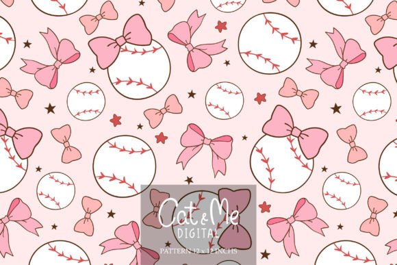 Download Coquette Girly Baseball Pattern - Pattern Collection