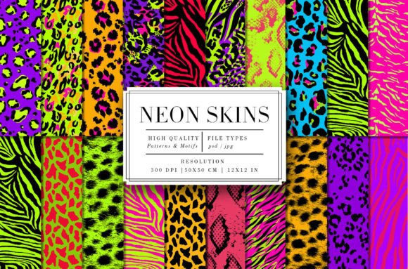 Download Neon Skin | 20 Seamless Patterns - Pattern Collection