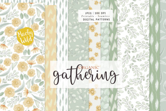 Download Organic Watercolor Flower Patterns - Pattern Collection