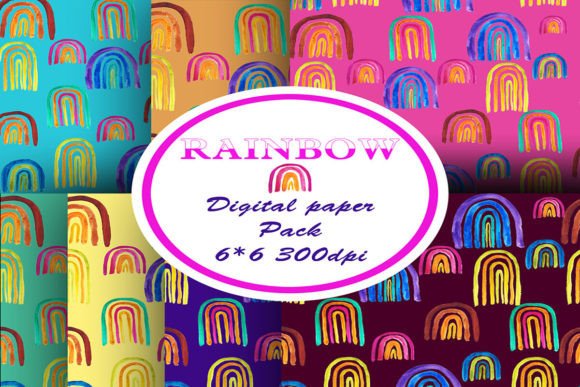 Download Watercolor Rainbow Pattern - Pattern Collection