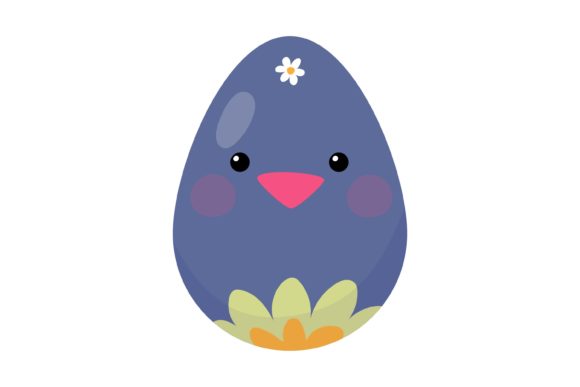 Download Easter Eggs with Cute Flowers Chick - Easter Collection