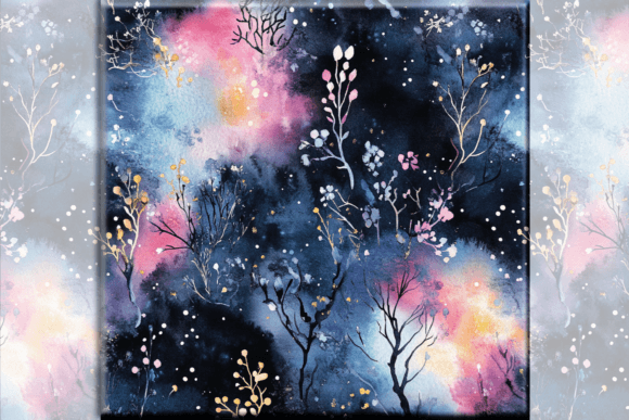 Download Mystical Watercolor Repeating Pattern - Pattern Collection