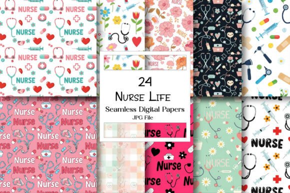 Download Nurse Life Seamless Repeat Pattern - Pattern Collection