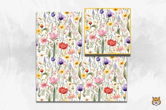 Download Wildflower Watercolor Seamless Pattern - Pattern Collection