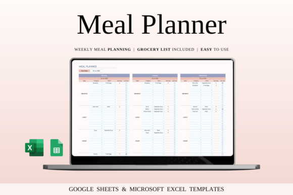 Download Meal Planner Template for Google Sheets - Meal Collection