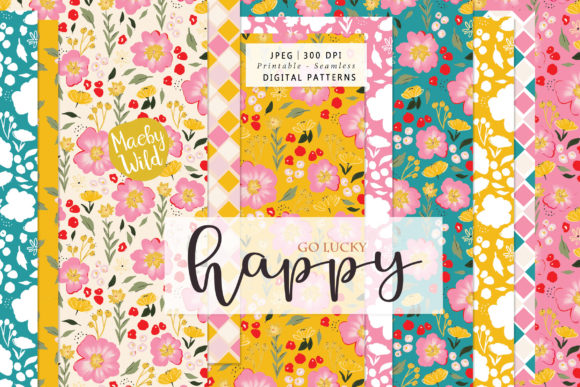Download Happy Go Lucky Wild Flower Patterns - Pattern Collection