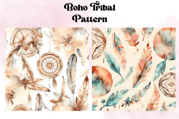 Download Boho Tribal Watercolor Patterns - Pattern Collection