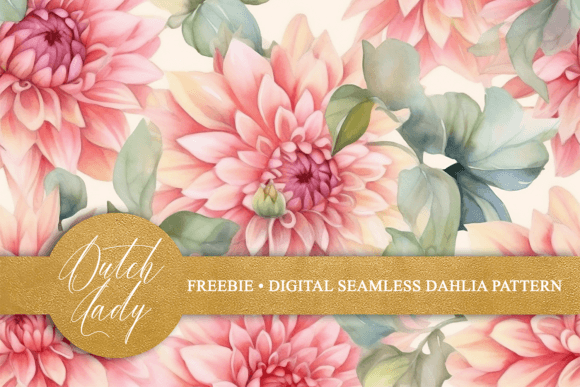 Download FREE Seamless Watercolor Dahlia Pattern - Pattern Collection