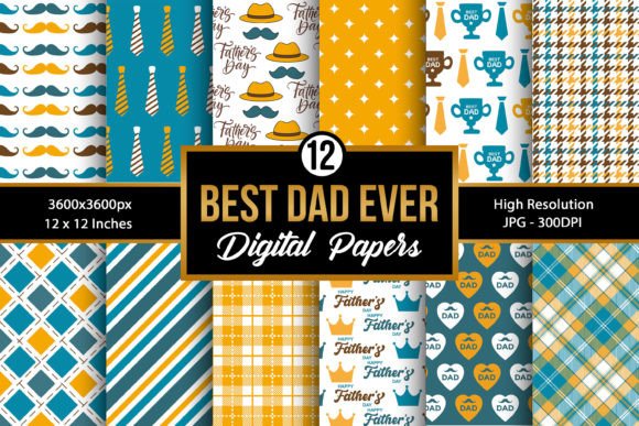 Download Father's Day Pattern Digital Papers - Pattern Collection