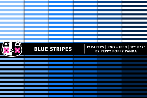 Download Cute Blue Stripes Pattern Digital Paper - Pattern Collection