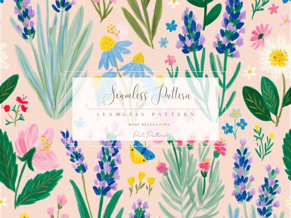Download Lavender Floral Seamless Pattern PNG - Pattern Collection