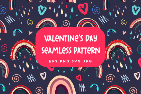 Download Rainbow Seamless Pattern. Valentines Day - Pattern Collection