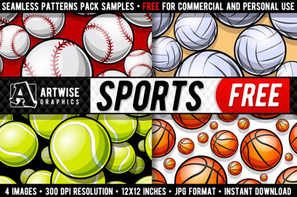 Download Free Sports Balls Seamless Pattern - Pattern Collection