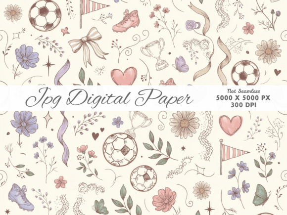 Download Coquette Sports Pattern Digital Paper - Pattern Collection