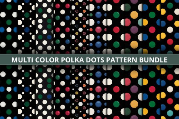 Download Multi Color Polka Dots Pattern Bundle - Pattern Collection