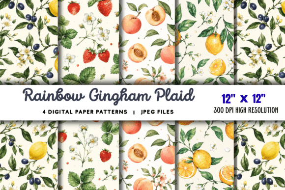 Download Rainbow Gingham Plaid Pattern - Pattern Collection
