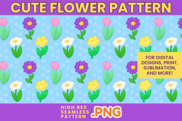 Download Cute Flower Pattern Seamless Flowers - Pattern Collection