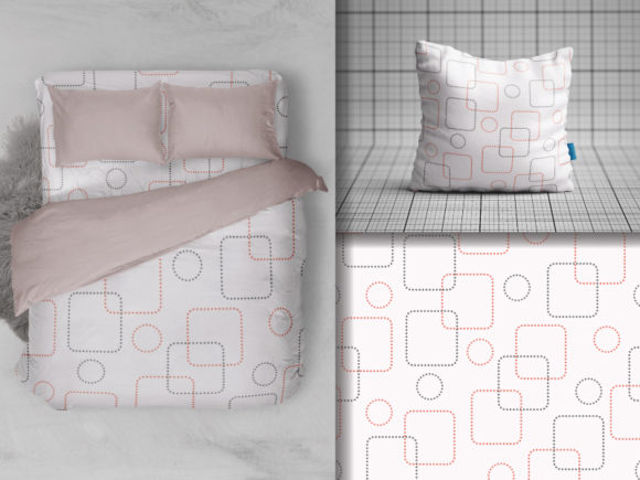 Download Seamless Pattern of Circles and Squares - Squares Collection