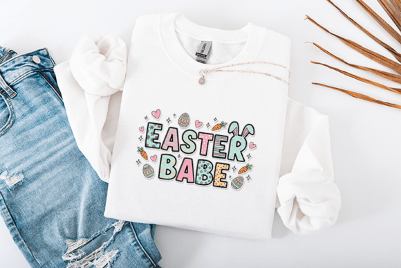 Download Easter Babe SVG Retro Patterned Bunny - Easter Collection