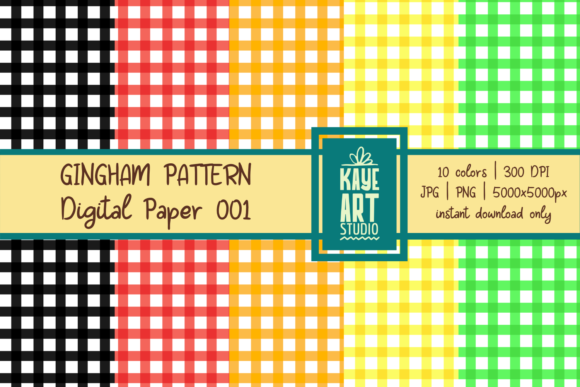 Download Rainbow Gingham Digital Patterns - Pattern Collection