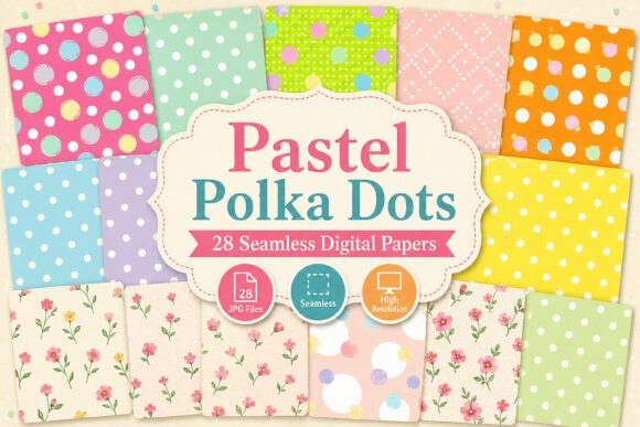 Download Pastel Polka Dots Seamless Pattern - Pattern Collection
