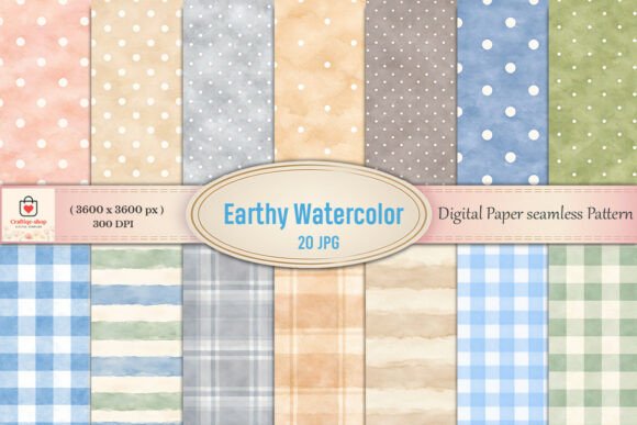 Download Earthy Watercolor Seamless Pattern Bundl - Pattern Collection