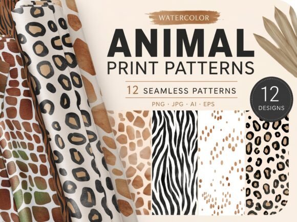 Download Animal Print Watercolor Seamless Pattern - Pattern Collection