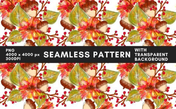 Download Autumn Flowers PNG Pattern Background 3 - Pattern Collection