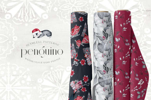 Download Christmas Penguins Seamless Patterns PNG - Pattern Collection